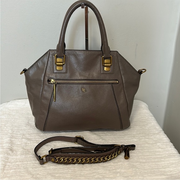 Elliott Lucca Handbags - ELLIOT LUCCA GENUINE LEATHER SATCHEL BAG